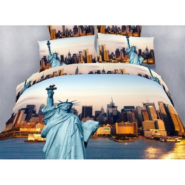 Dolce Mela Dolce Mela DM492Q NYC City Themed Queen Size Bedding Duvet Cover Set DM492Q